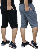 Bahob® Men's Jersey Short with Pockets Cotton Summer Elasticated Waistband Jogging S-3XL