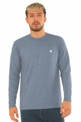 Bahob® 3 Pack Men's Long-Sleeved T-Shirt Round Neck T-Shirts Comfortable Crewneck Neck Tops for Men Soft Cotton S-3XL