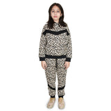Bahob® 1 Pack Girls Tracksuits Set Cheetah Print Hoodie and Tracksuit Jogging Bottoms Kids Track Suits Activewear Sets for Girls 5-14 Years