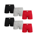 Bahob® Pack Of 6 Mens Boxers Shorts Button Open Fly Underpants Trunks For Mens Soft Cotton Boxer Shorts Comfortable Mens Underwear S-3XL