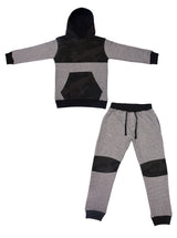 Bahob® Boys Activewear 2 Piece Fleece Pull Over Hoodie & Joggers Camouflage Contrast. - Bahob