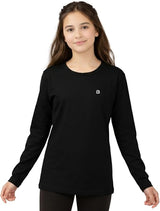 Bahob® Girls Long Sleeve T-Shirt 3 Pack Shirt for Girls Lightweight Soft Comfort Fit Round Neck Tee Shirt 5-14 Years