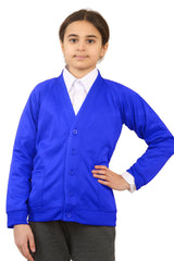 Bahob® 2 Pack Girls School Cardigan Fleece Sweatshirt Uniform School wear Shirts Crew Long Sleeve Top Pullover Jumper Round/V- Neck Age 5-14