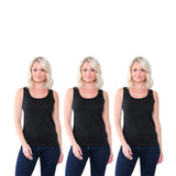 Bahob® 3 Pack Women's Vests Tank Tops for Women Super soft Cotton Vest S-2XL