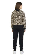 Bahob® Girls Tracksuits Set Top And Bottoms Fleece Zipper Hoodie Contrast Panel Butterfly Print Girl's Sportswear Set Tracksuits Activewear Set 3-14 Years