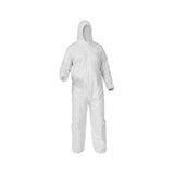 Bahob® 5 Pack Protective Disposable Overall Paper Boiler Suit Coveralls Protection Suit Elasticated hood, Cuffs and Ankles