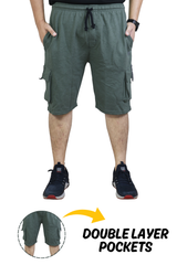 Bahob® Men's Fleece Short, Summer Casual Shorts Cotton with Elasticated Waistband Jogger Shorts S-XXL