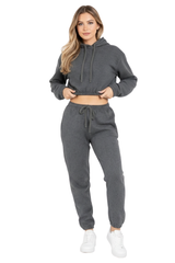 Bahob® Women’s Sportswear Set, 2 Pcs Women Tracksuit Hoodie Crop Top and Joggings Pants Leggings Yoga Gym Wear Tracksuits Activewear Set