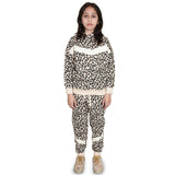 Bahob® 1 Pack Girls Tracksuits Set Cheetah Print Hoodie and Tracksuit Jogging Bottoms Kids Track Suits Activewear Sets for Girls 5-14 Years