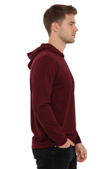 2 Pack Men's Lightweight Jersey Pullover Hoodie Long Sleeve Hooded T-Shirt for Gym & Everyday Wear S-3XL