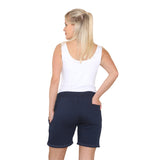 Bahob® 1 & 3 Pack Women's Fleece Short Summer Shorts with Elasticated Waistband 3 Pockets Knee Length Sweat Shorts Jogging Sport Workout Hiking Gym Athletic Running Shorts S-3XL