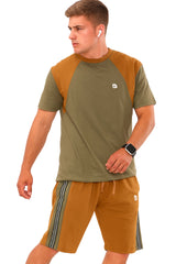 Bahob® Men's Short Pyjama Sets Soft Cotton Men's Short PJs, Sleepwear Nightwear Set for Men