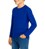 3 Pack Boys Girls Long Sleeved Top Round Neck Kids T Shirts Soft Cotton PE Top 5-14 Years