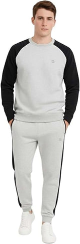 Bahob® Mens Tracksuit Set 2 Piece Sweatshirt and Joggers for Men Fleece Tracksuit Sets Gym Casual Exercise Running Sport Lounge Wear