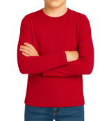 3 Pack Boys Girls Long Sleeved Top Round Neck Kids T Shirts Soft Cotton PE Top 5-14 Years