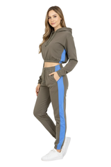 Bahob® Women’s Sportswear Set, 2 Pcs Women Tracksuit Hoodie Crop Top and Joggings Pants Leggings Yoga Gym Wear Tracksuits Activewear Set