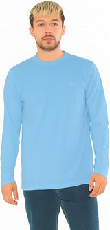 Bahob® 2 Pack Men's Long Sleeve T-Shirt Top Round Neck Full Sleeve T-Shirt Soft Cotton