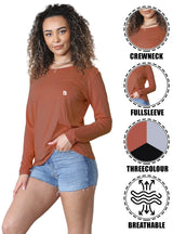 Bahob® 3 Pack Women's Classic-Fit Crewneck , Multipacks Ladies Long Sleeve T-Shirt Top S-XXL