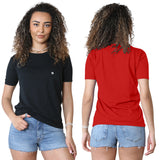 Bahob® 3 Pack Women's Classic-Fit Short-Sleeve Crew neck Plain Cotton T-Shirt S-XXL