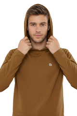 2 Pack Men's Lightweight Jersey Pullover Hoodie Long Sleeve Hooded T-Shirt for Gym & Everyday Wear S-3XL