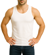 Bahob® New Men's Vest Multi Pack Lot Basic Regular Fitted Cotton Tank Top Athletic Soft Assorted Pack of 3