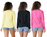 Bahob® 3 Pack Women's Classic-Fit Crewneck , Multipacks Ladies Long Sleeve T-Shirt Top S-XXL