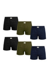 Bahob® Pack Of 6 Mens Boxers Shorts Button Open Fly Underpants Trunks For Mens Soft Cotton Boxer Shorts Comfortable Mens Underwear S-3XL