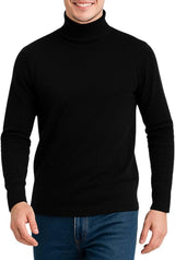 Bahob® Men's Turtleneck Slim Fit Men's Jumper Cotton Ribbed High Neck Pullover Sweater S-3XL