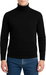 Bahob® Men's Turtleneck Slim Fit Men's Jumper Cotton Ribbed High Neck Pullover Sweater S-3XL