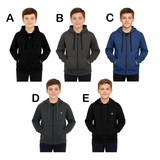 Bahob® Hoodies For Boys Kids Fleece Zip-Up Hoodie Sweatshirt Kids Hoodies Jacket Sweatshirt for Boys Long Sleeve Top Unisex Age 5-14 Years