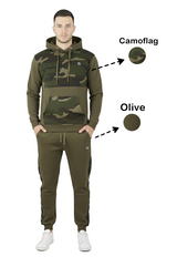 Bahob® Men's Tracksuit Set Full Sleeve Fleece Hoodie Top Jogging Bottoms Joggers