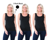 Bahob® 3 Pack Women's Vests Tank Tops for Women Super soft Cotton Vest S-2XL