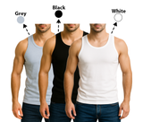 Bahob® New Men's Vest Multi Pack Lot Basic Regular Fitted Cotton Tank Top Athletic Soft Assorted Pack of 3