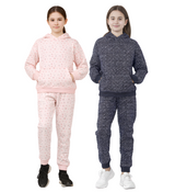 Bahob® 1 & 2 Pack Girls Tracksuits Set Printed Hoodie and Tracksuit Jogging Bottoms, Kids Track Suits Activewear Sets for Girls 5-14 Years