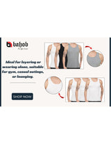 Bahob® New Men's Vest Multi Pack Lot Basic Regular Fitted Cotton Tank Top Athletic Soft Assorted Pack of 3
