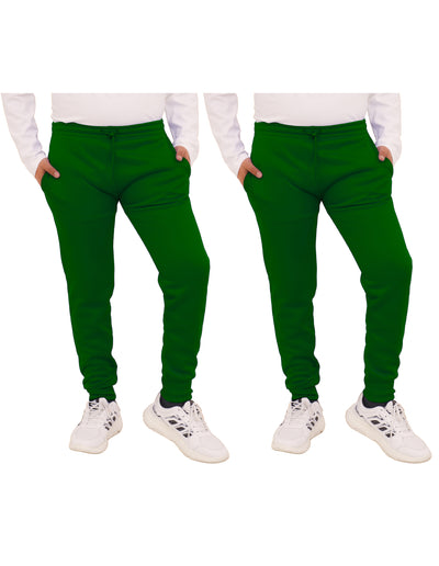 Bahob® 2 Pack School Uniform Boys Girls Childrens Sports Activewear PE Fleece Jogging Tracksuit Bottoms