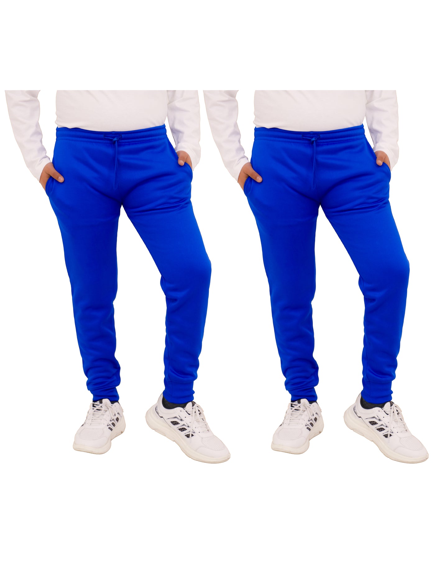 Bahob® 2 Pack School Uniform Boys Girls Childrens Sports Activewear PE Fleece Jogging Tracksuit Bottoms
