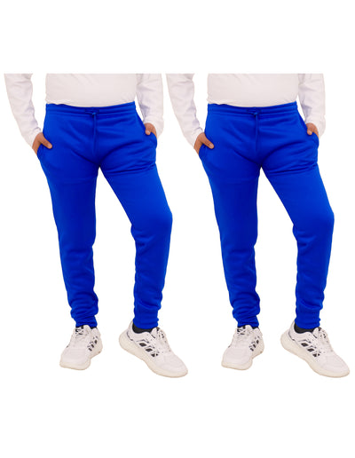 Bahob® 2 Pack School Uniform Boys Girls Childrens Sports Activewear PE Fleece Jogging Tracksuit Bottoms