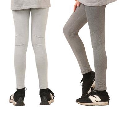 Bahob® 2 Pack Girl’s Leggings Pants for Kids Full Length Skin Tight, Stretch Fit Cotton Legging 5-6 to 13-14 Years