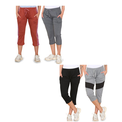 Bahob® 2 Pack Women's Pajama's Bottoms Lounge Capri Pants Soft Cropped Pjs Trouser For Women's Girls Sleepwear S-XXL