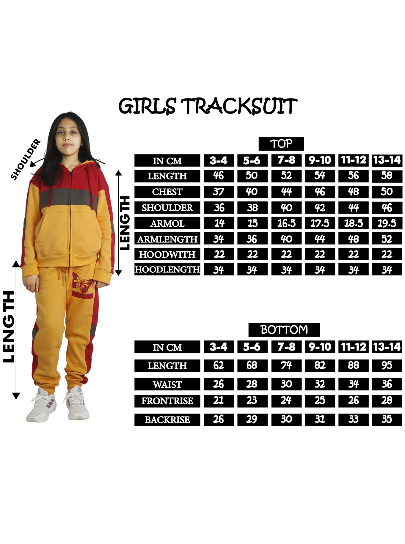 Bahob® 1 & 3 Pack Girls Tracksuits Set Top And Bottoms Fleece Zipper Hoodie  Set 3-14 Years. - Bahob