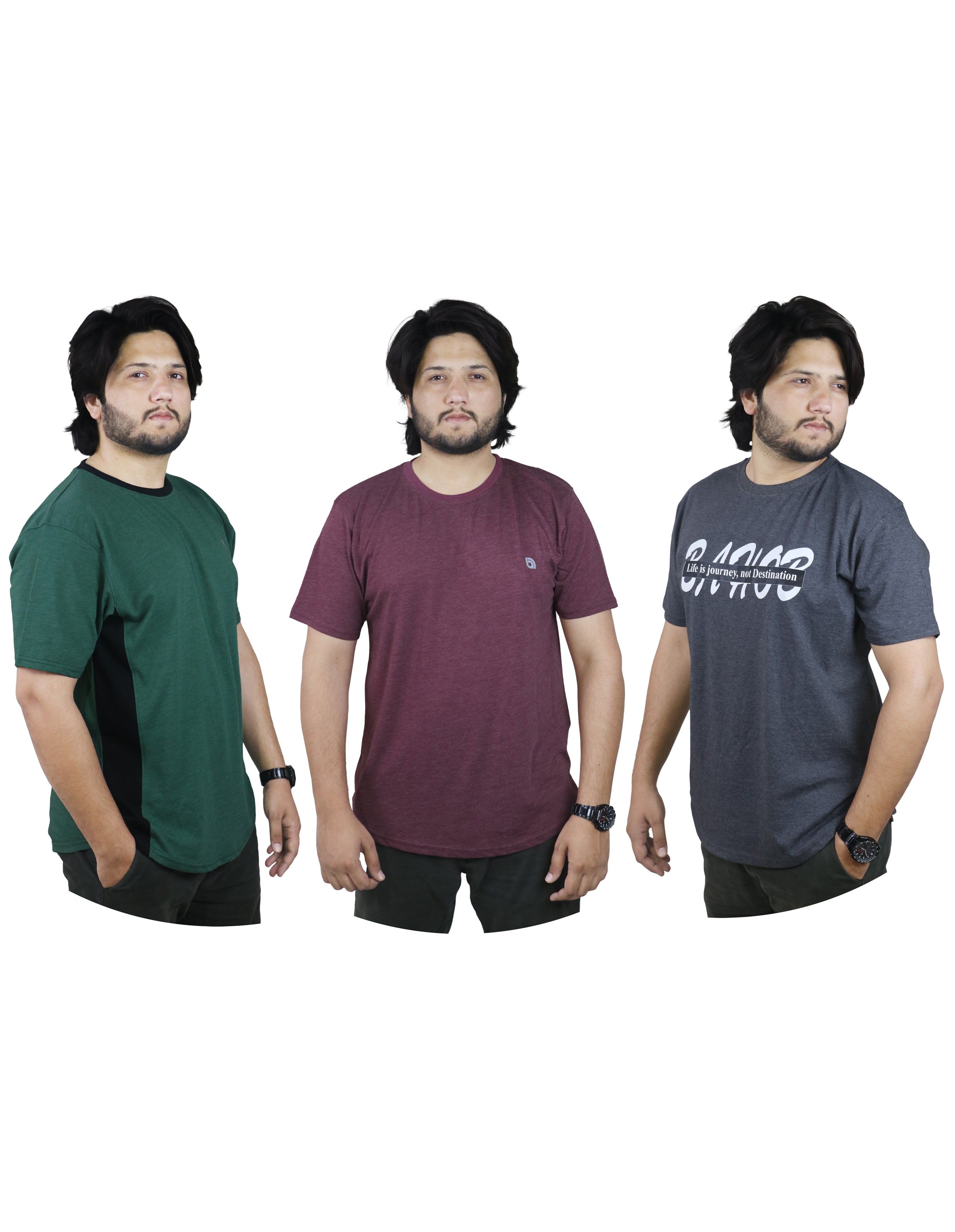 Bahob® 3-Pack printed t shirts for men | Mens Summer T Shirts - Bahob