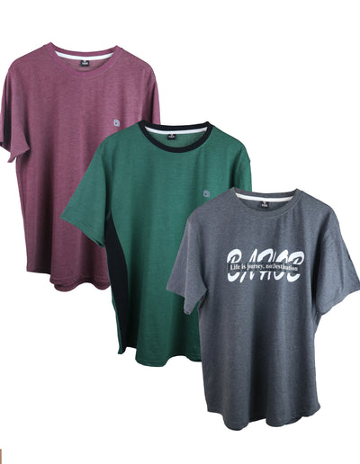 Bahob® 3-Pack printed t shirts for men | Mens Summer T Shirts - Bahob