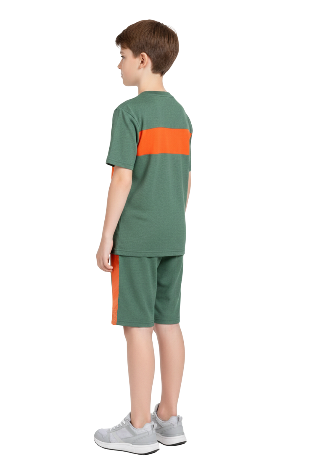Bahob® Kids Short Set Top & Shorts Set Short Sleeves T Shirt Contrast Kids Short Set Top & Shorts Set Short Sleeves T Shirt Contrast Paneled Sports Summer Two Piece Outfit Set Children 3-14 Years