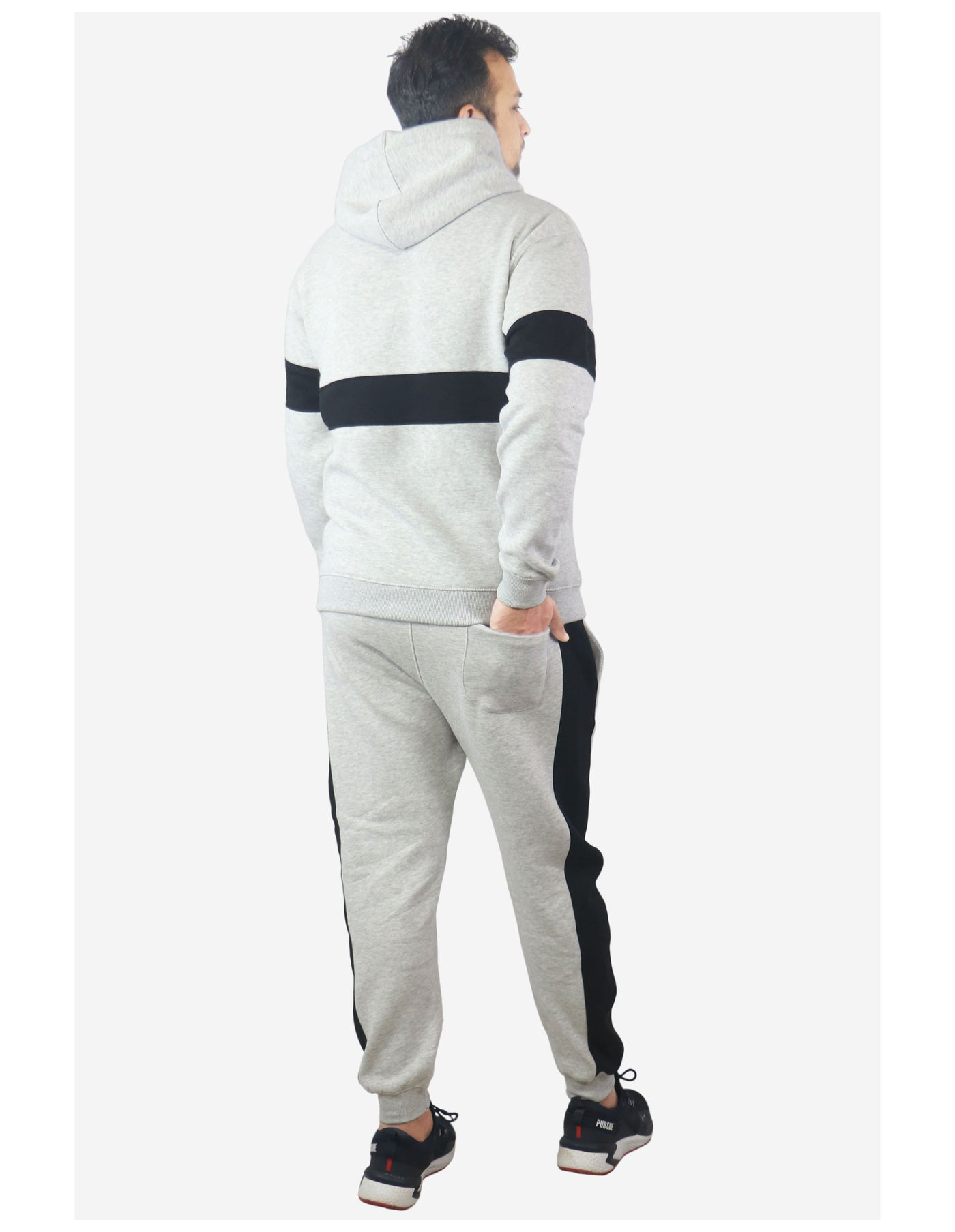 Bahob® Mens Tracksuit Set Full Sleeve Fleece Hoodie Top Jogging Bottoms Joggers. - Bahob