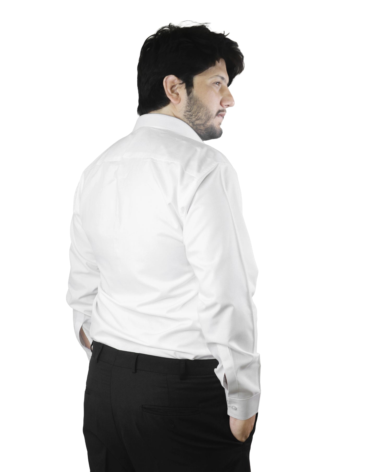 Bahob® Men's Formal Dress Shirt Long Sleeve Mens Dress Shirt 100% Cotton Plain Business Wedding Work Causal Button Down Shirts for Men with Pocket S-3XL