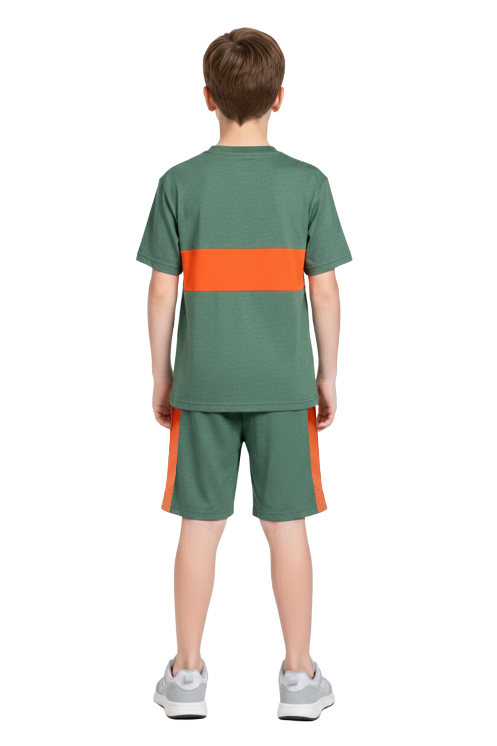 Bahob® Kids Short Set Top & Shorts Set Short Sleeves T Shirt Contrast Kids Short Set Top & Shorts Set Short Sleeves T Shirt Contrast Paneled Sports Summer Two Piece Outfit Set Children 3-14 Years