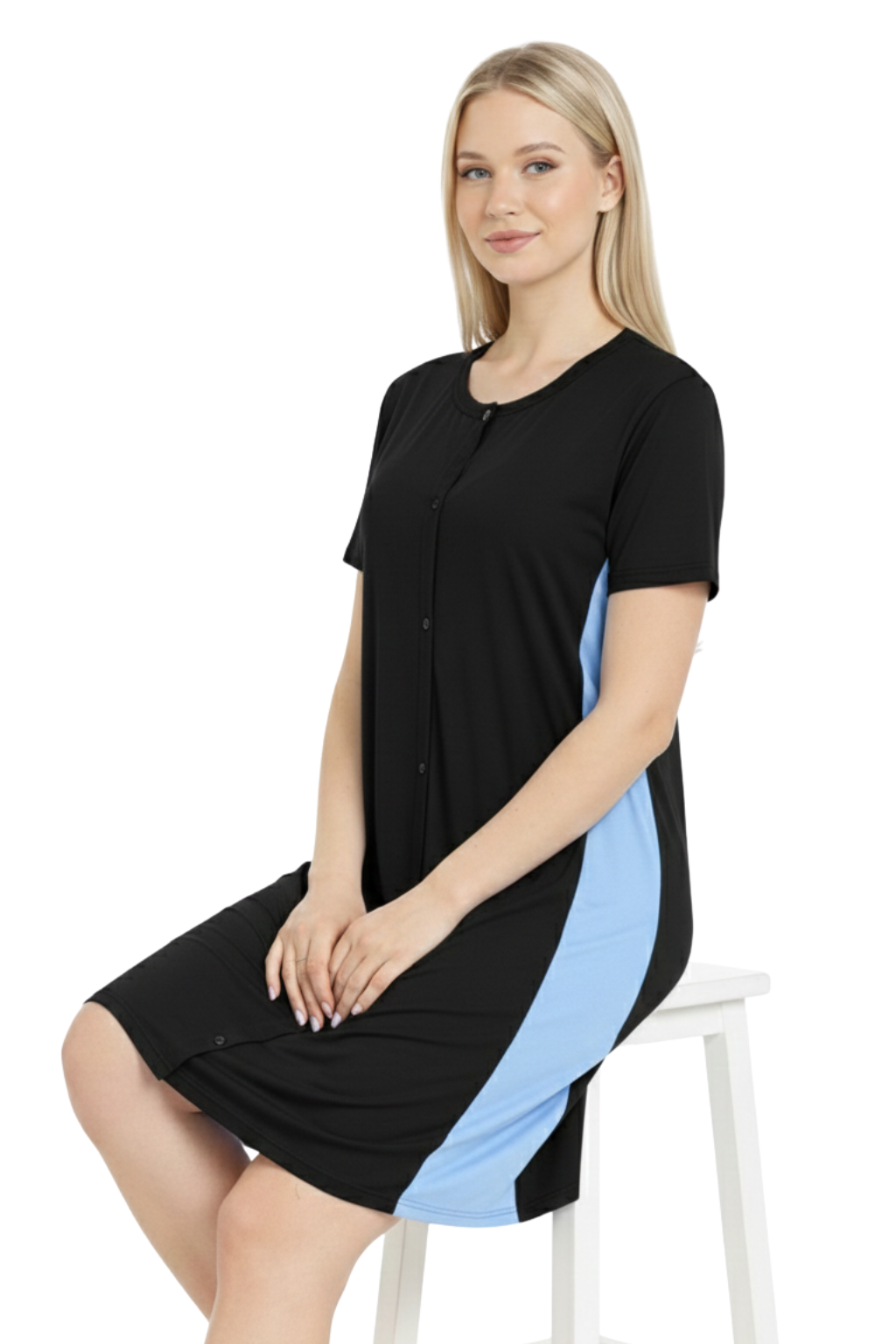 Bahob® Ladies Nightdress Cotton Short Sleeve Night Shirt Nightdress Women's Nightie Nightwear Loungewear S-XXL