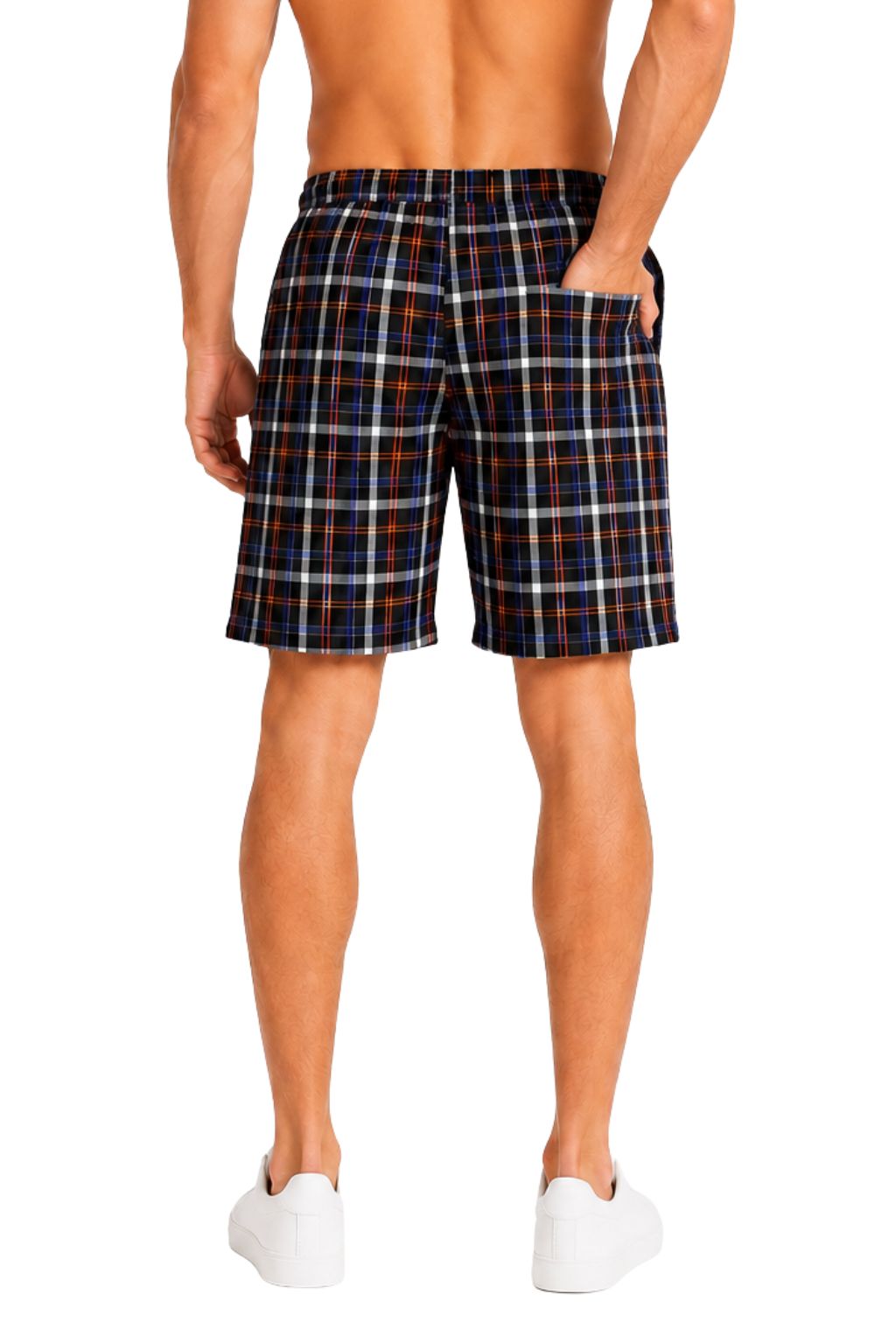 2 Pack Men's Cotton Pyjamas Lounge Shorts Bottoms Check Woven Checked Pyjama Bottoms S-3XL