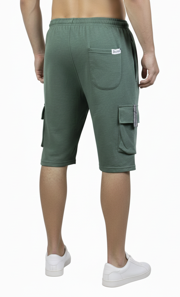 Bahob® Men's Fleece Short, Summer Casual Shorts Cotton with Elasticated Waistband Jogger Shorts S-XXL